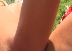 Small tit blonde performs her brother a blowjob